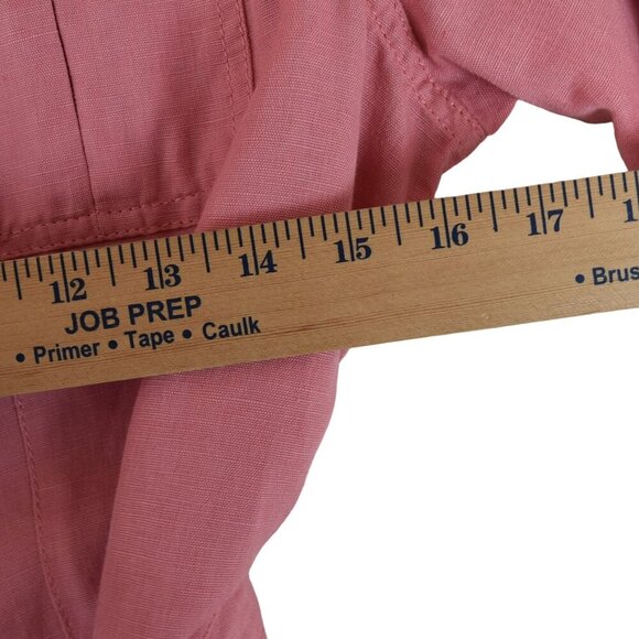 L.L.Bean Pink Linen Blend Button Shirt Dress Size S Petite - Picture 8 of 8
